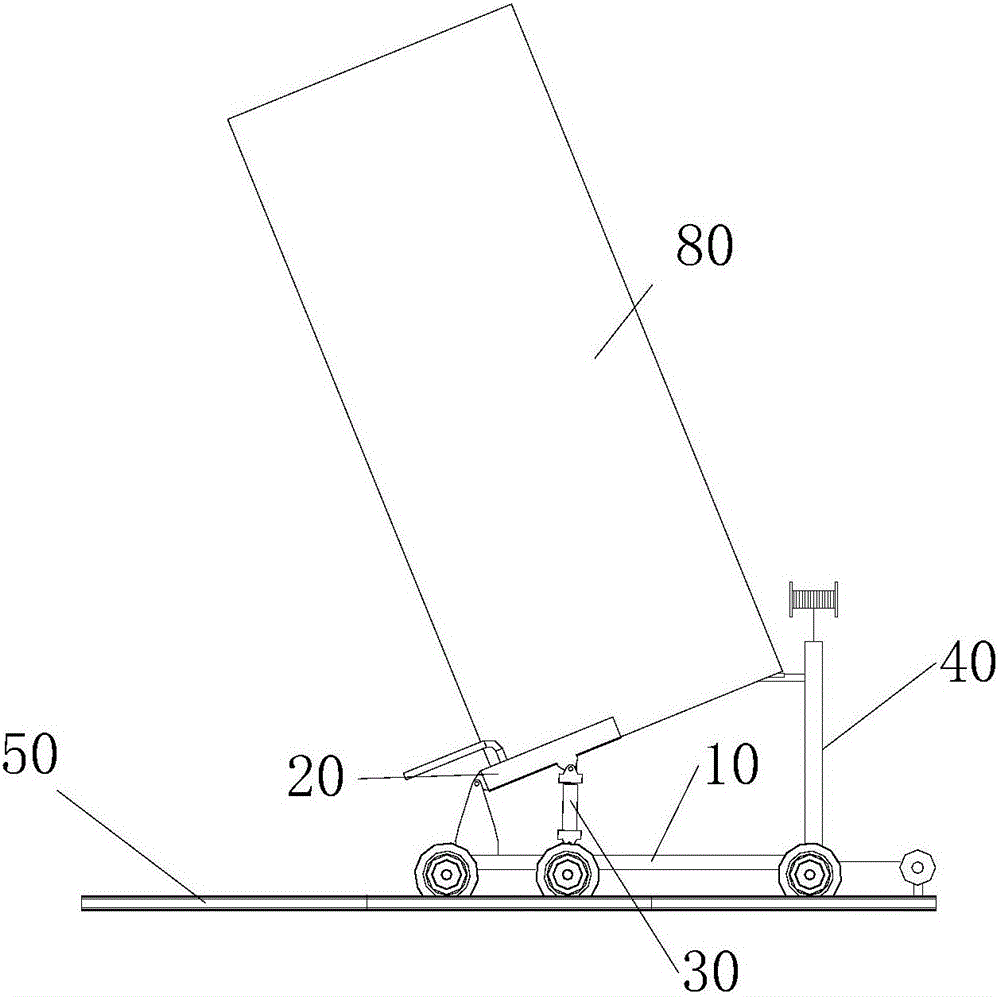 Tower cylinder overturning device and hoisting method for tower cylinder