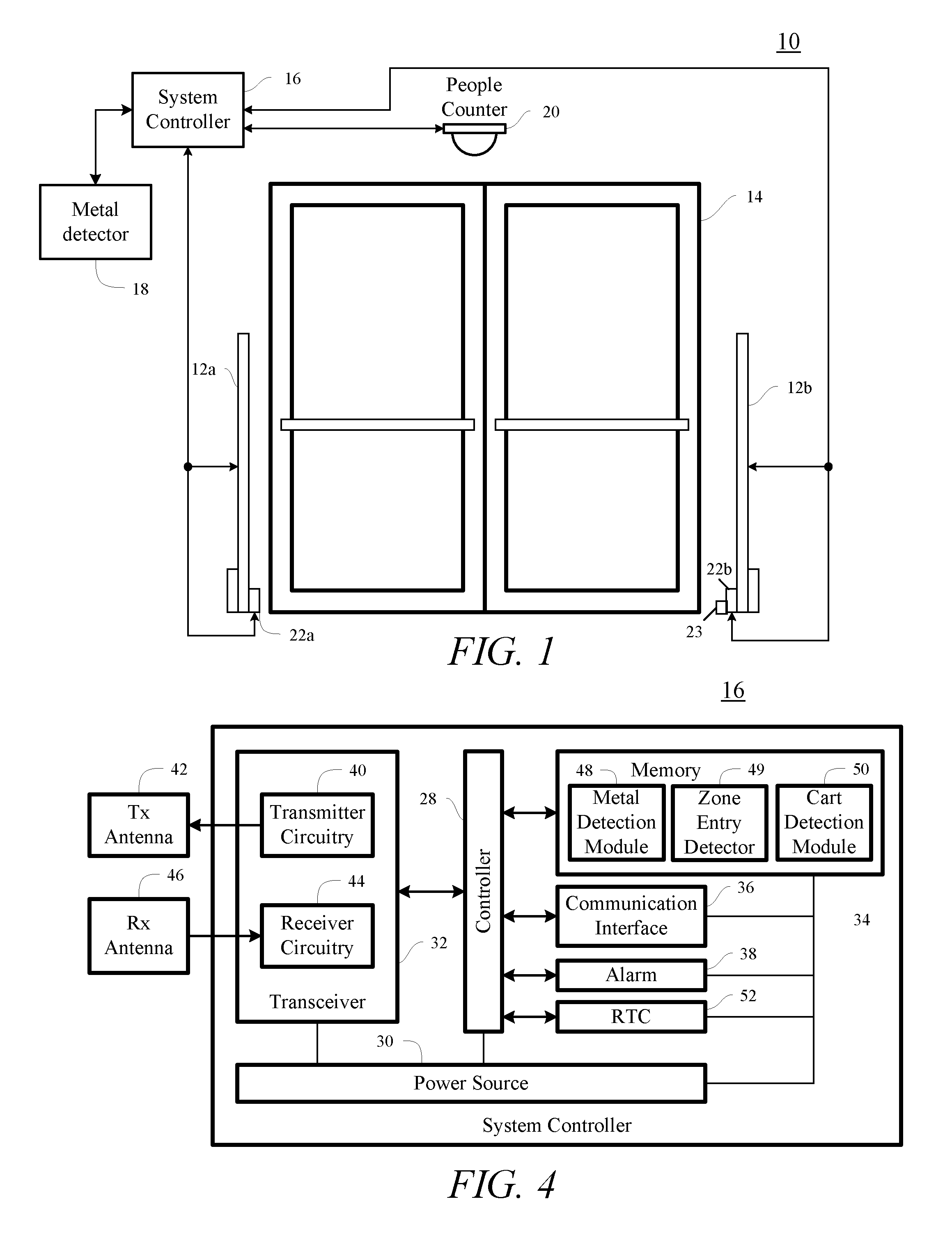 System and method using proximity detection for reducing cart alarms and increasing sensitivity in an eas system with metal shielding detection