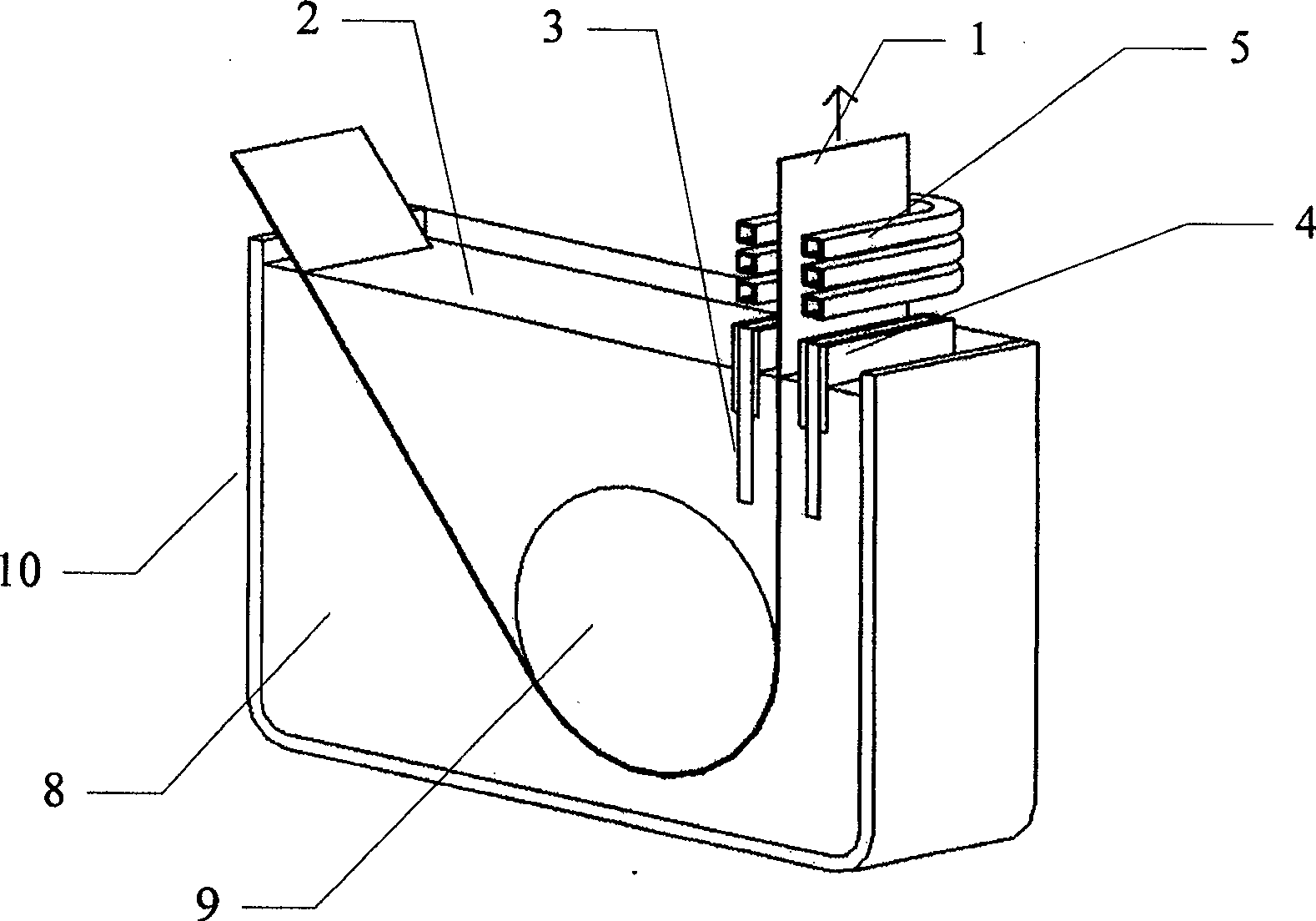 Electromagnetic assistant dip coating method and device