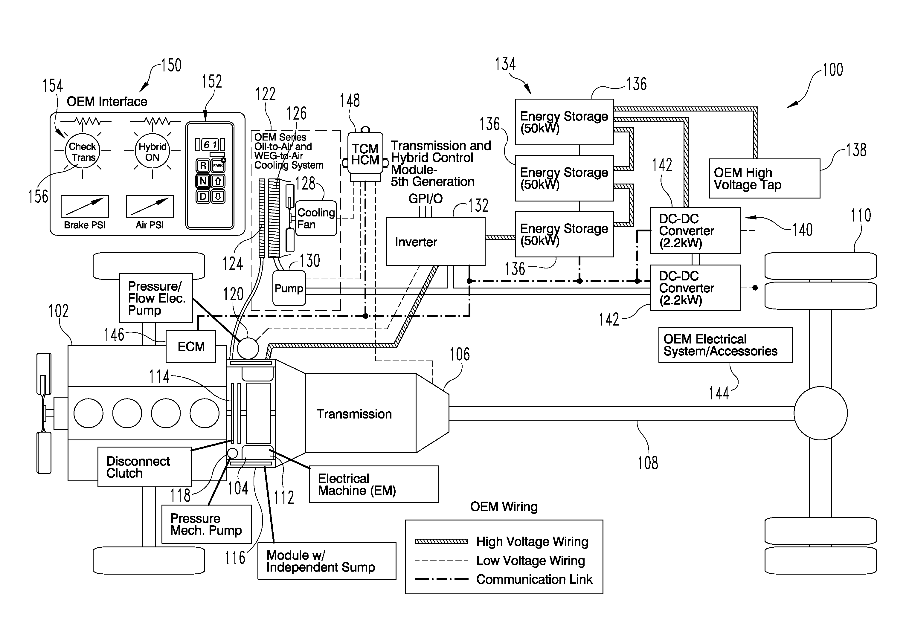 Hydraulic system and method for a hybrid vehicle