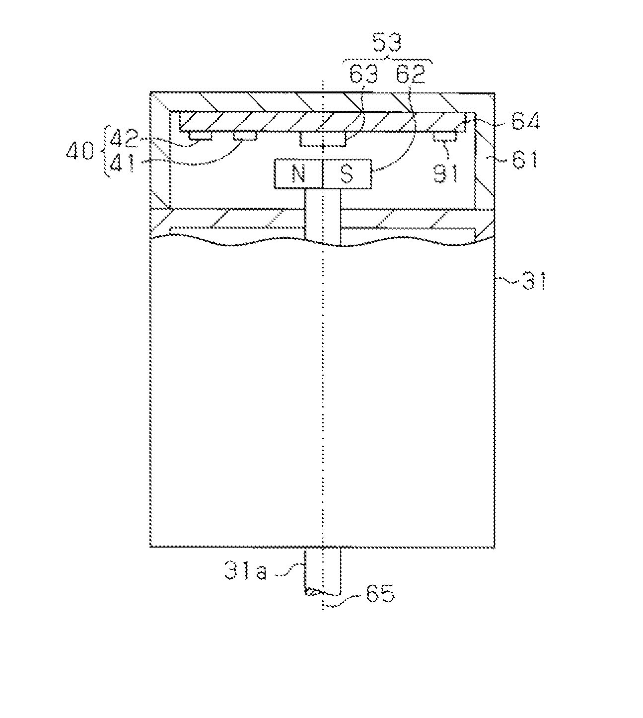 Abnormality detection system for rotation angle sensor