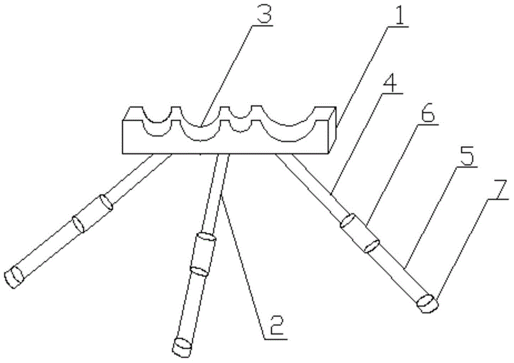 Telescopic rubber hose bracket
