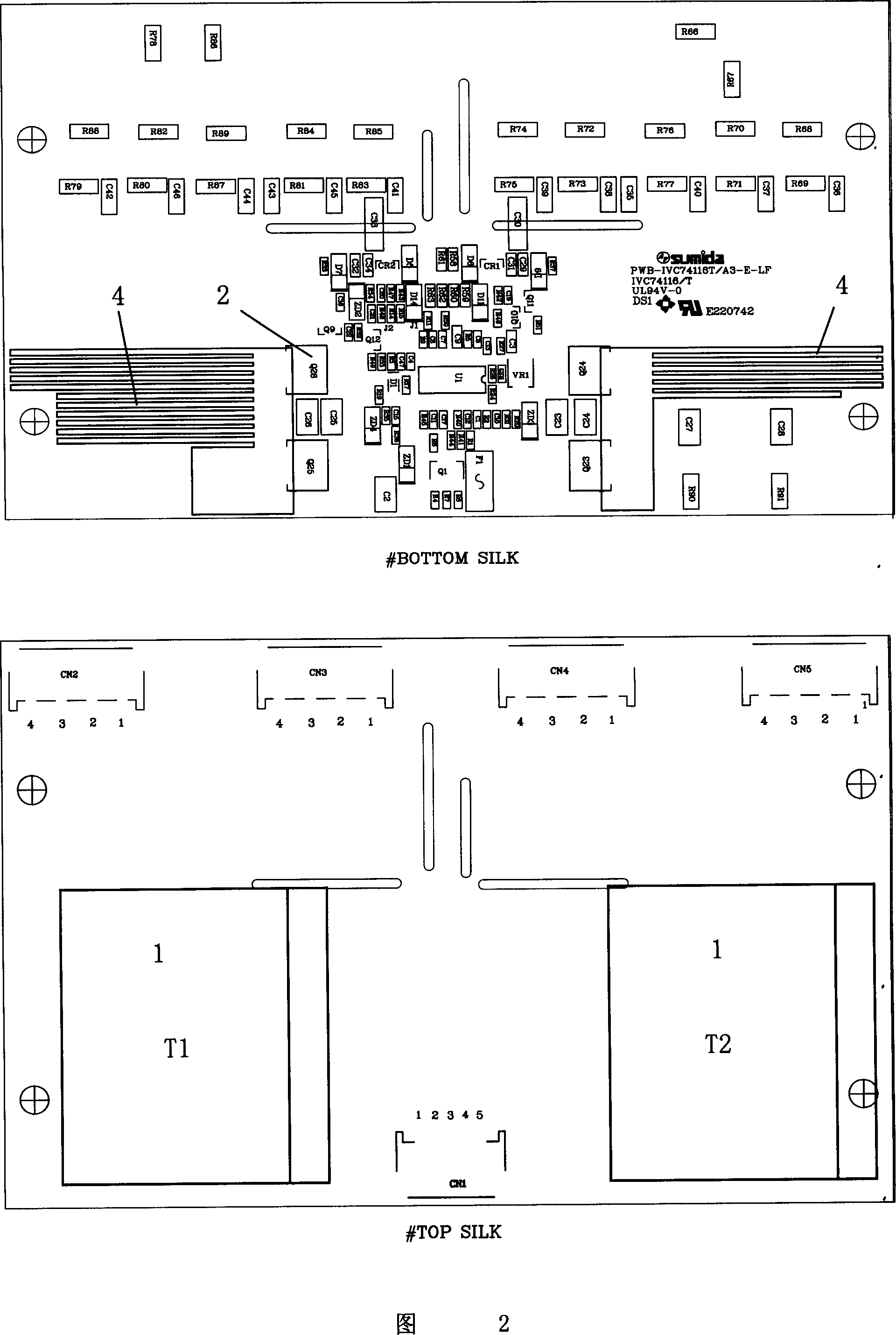Gap-type printed circuit board radiating layout