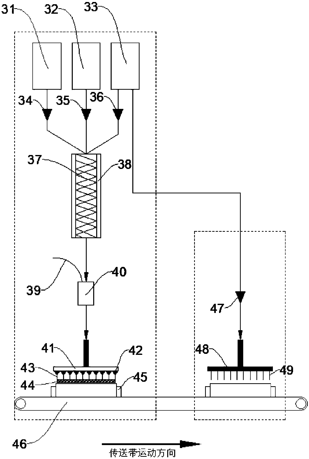 Automatic glue pouring production line and glue pouring method for preparing electrophoresis gel column and application