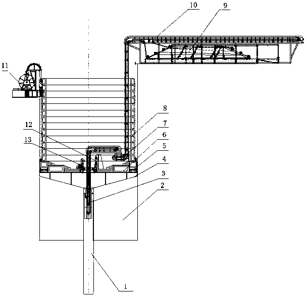 Large-section shaft heading machine and construction method thereof