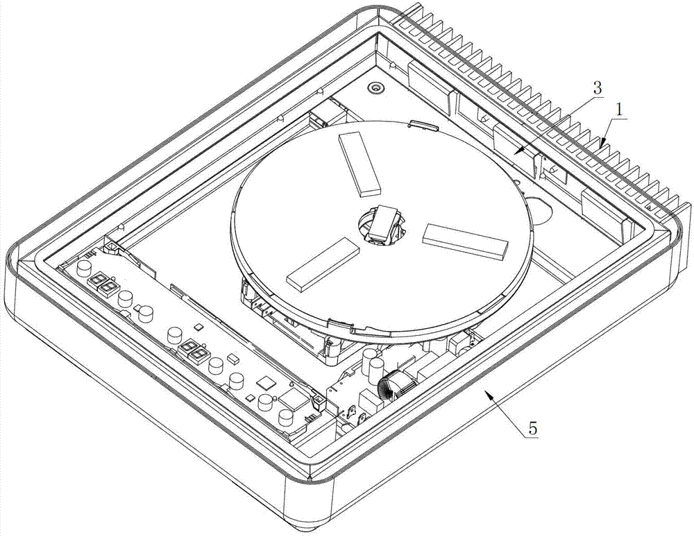 Induction cooker with novel radiating structure