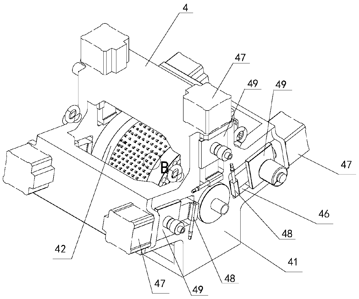 A composite nonwoven fabric and its manufacturing device