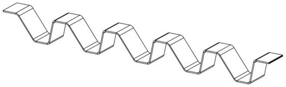 Forming method of short fiber reinforced thermoplastic composite material corrugated structure