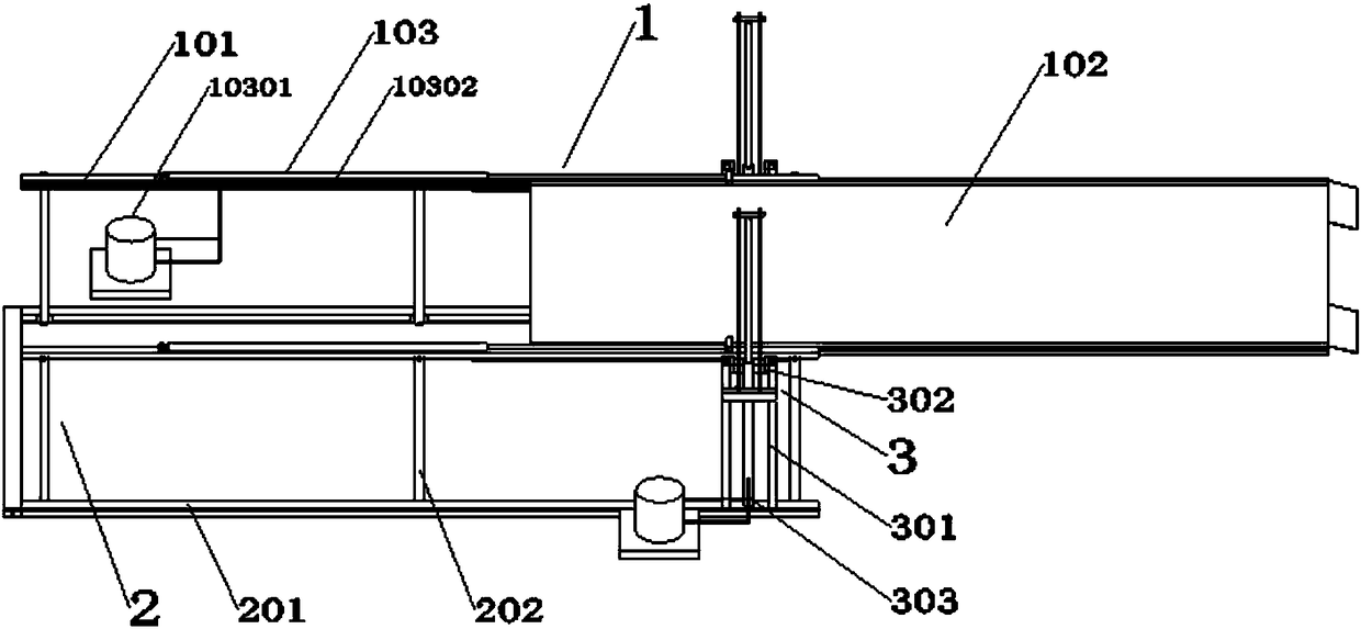 Avoidance-free jacking-type longitudinally-arranged and transversely-entered double-layer garage