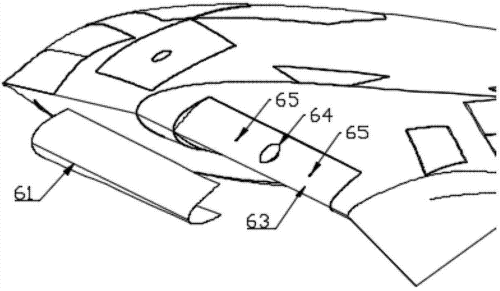 Leading edge load mounting system of flying wing stealth unmanned aerial vehicle