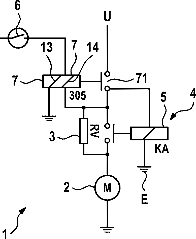 Circuit arrangement for an electrical machine, method for operating a circuit arrangement, starter device