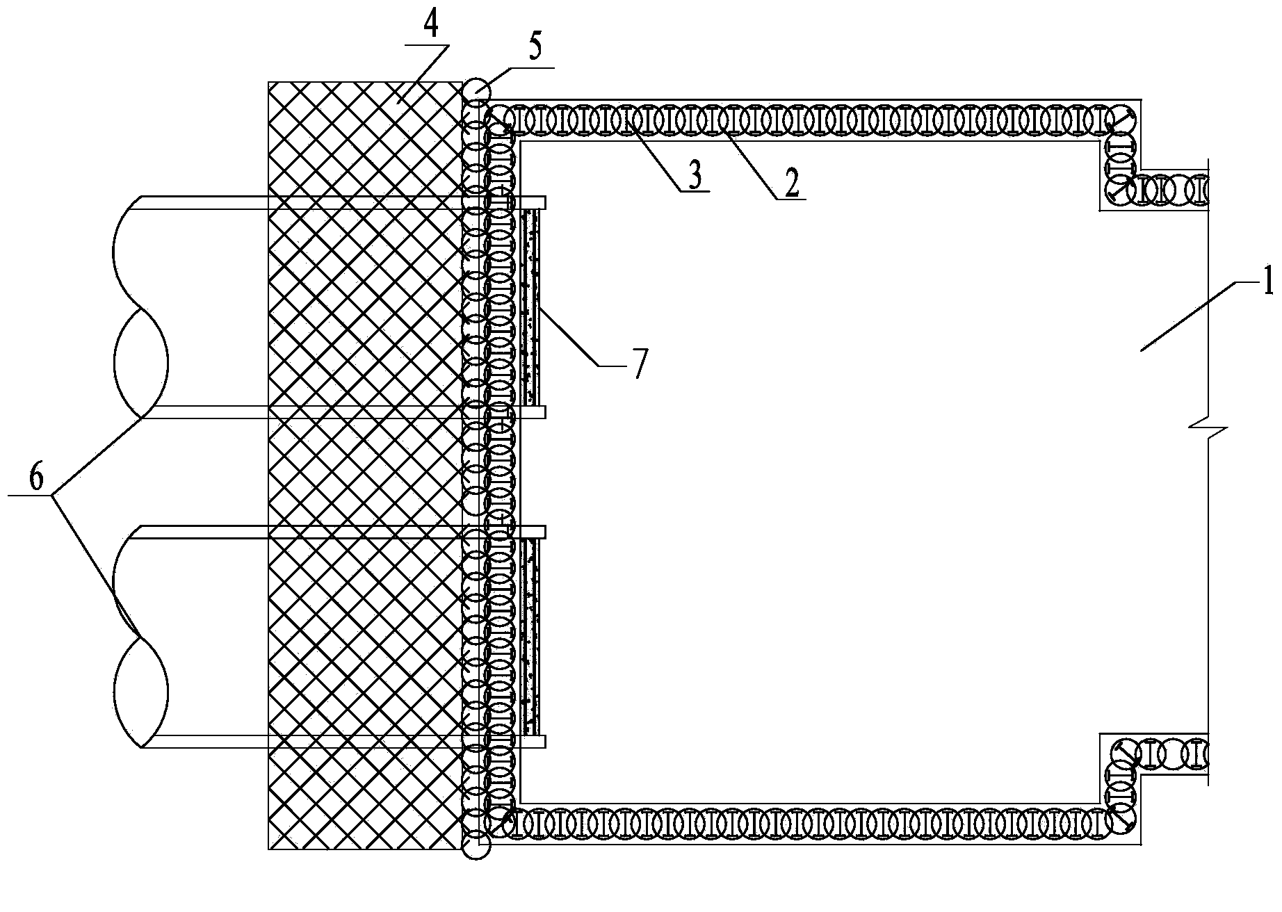 SMW pile shielding portal waterproof structure and construction method thereof