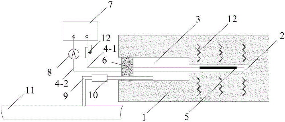 Gas extraction promoting method based on electrothermal effect