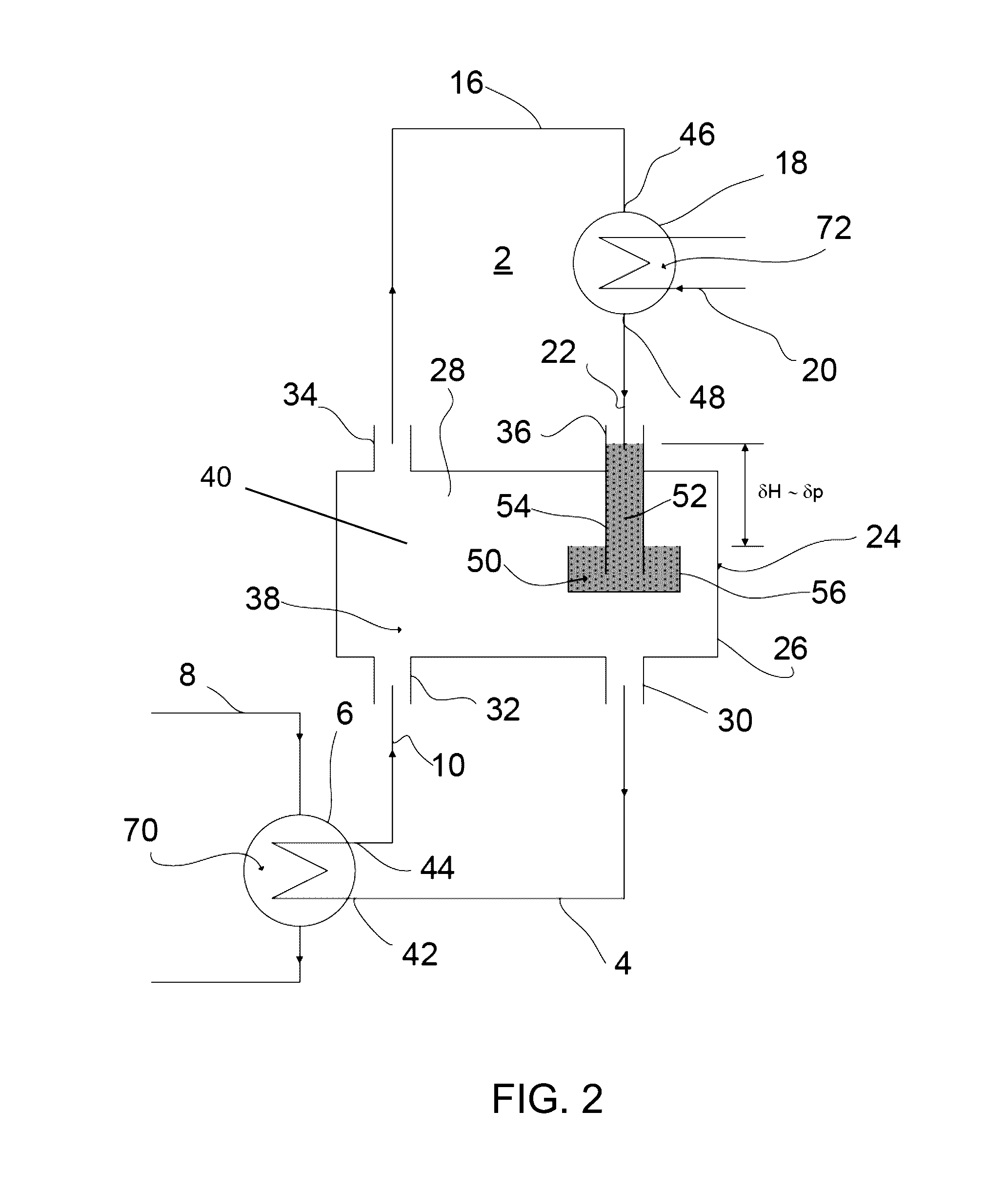 Passive two-phase cooling circuit