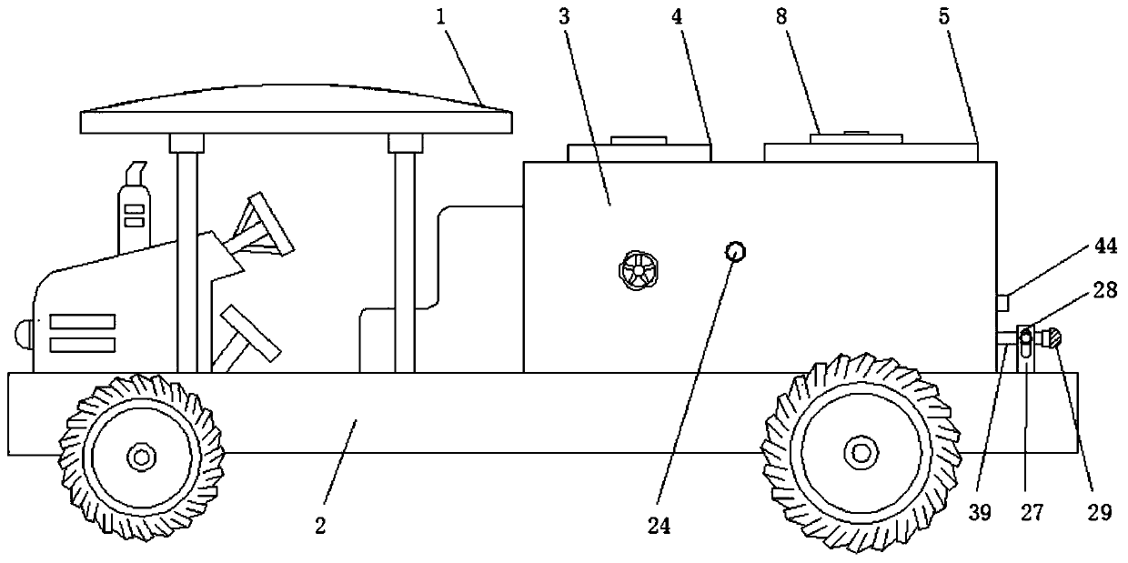 A dual-purpose working component of an intelligent gardening tractor
