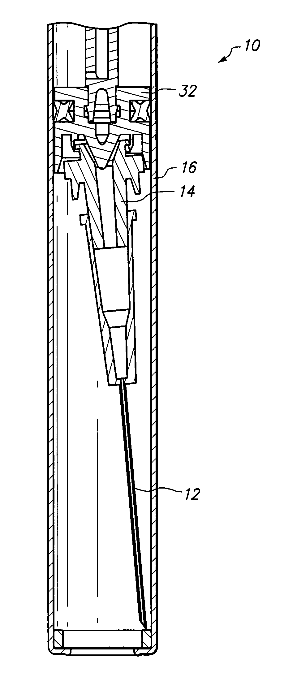 Plunger activated vacuum release mechanism for a syringe