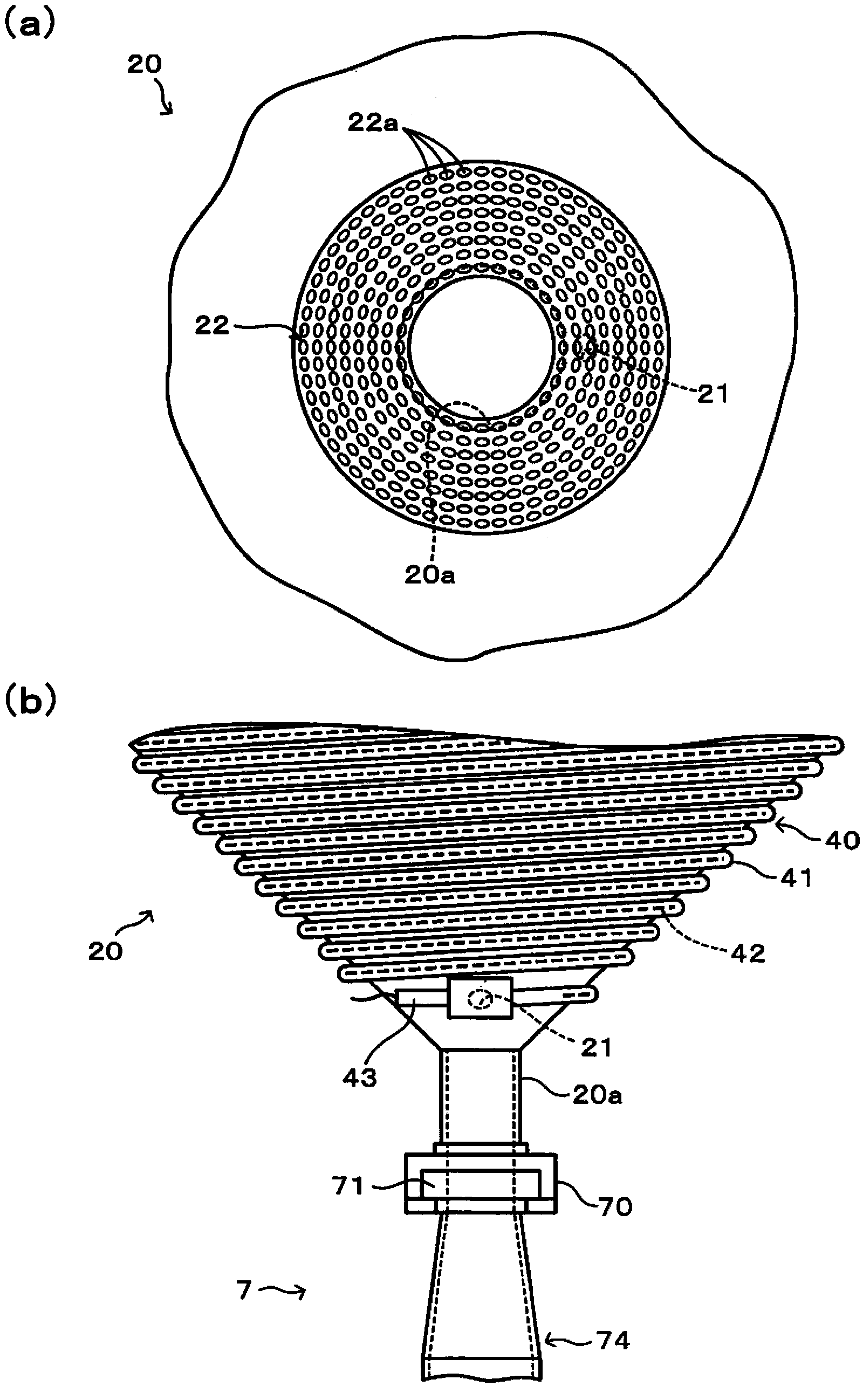 Depressurization type drying device for powder and granular material