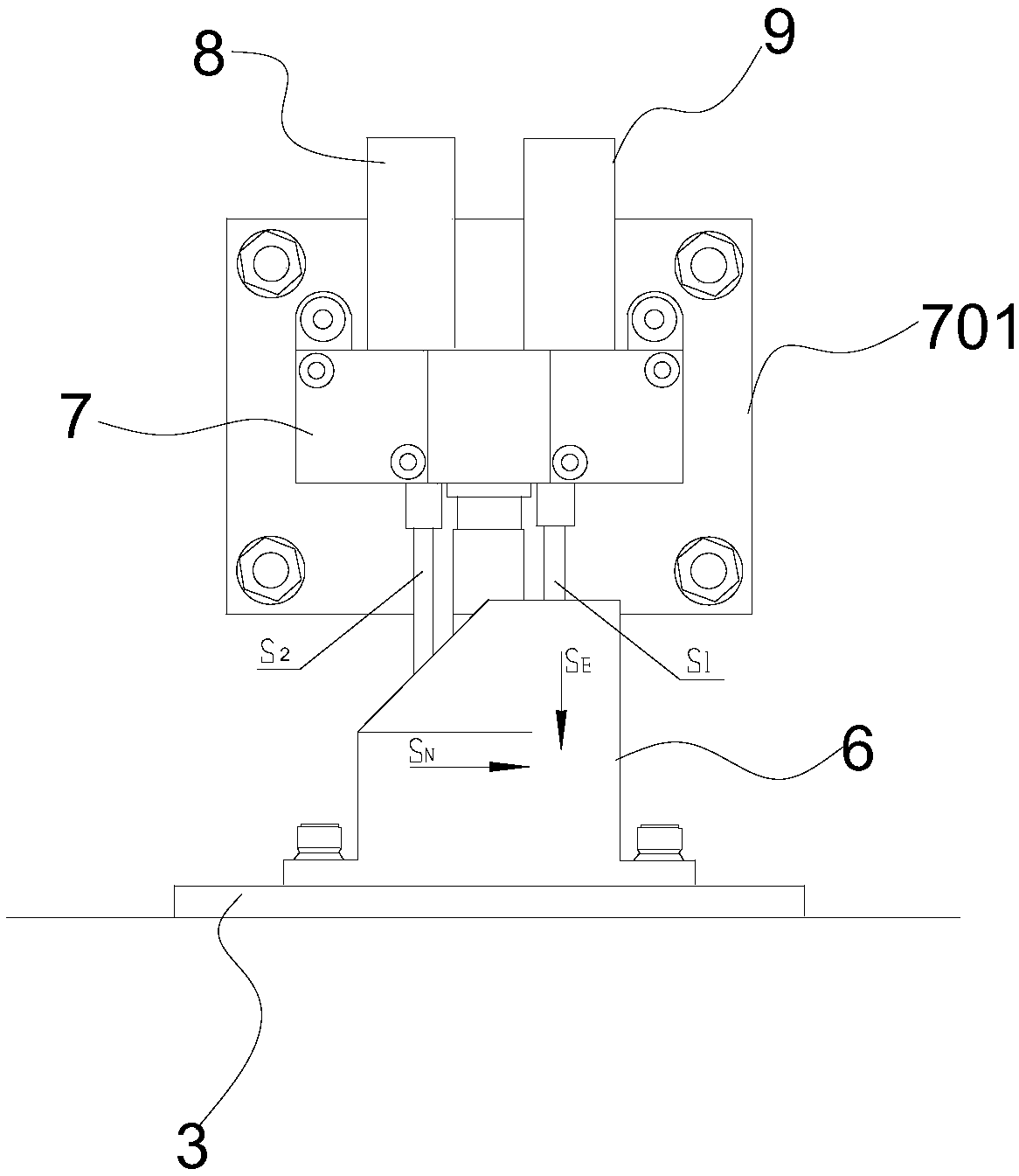Monitoring device for deformation of ballastless track plate