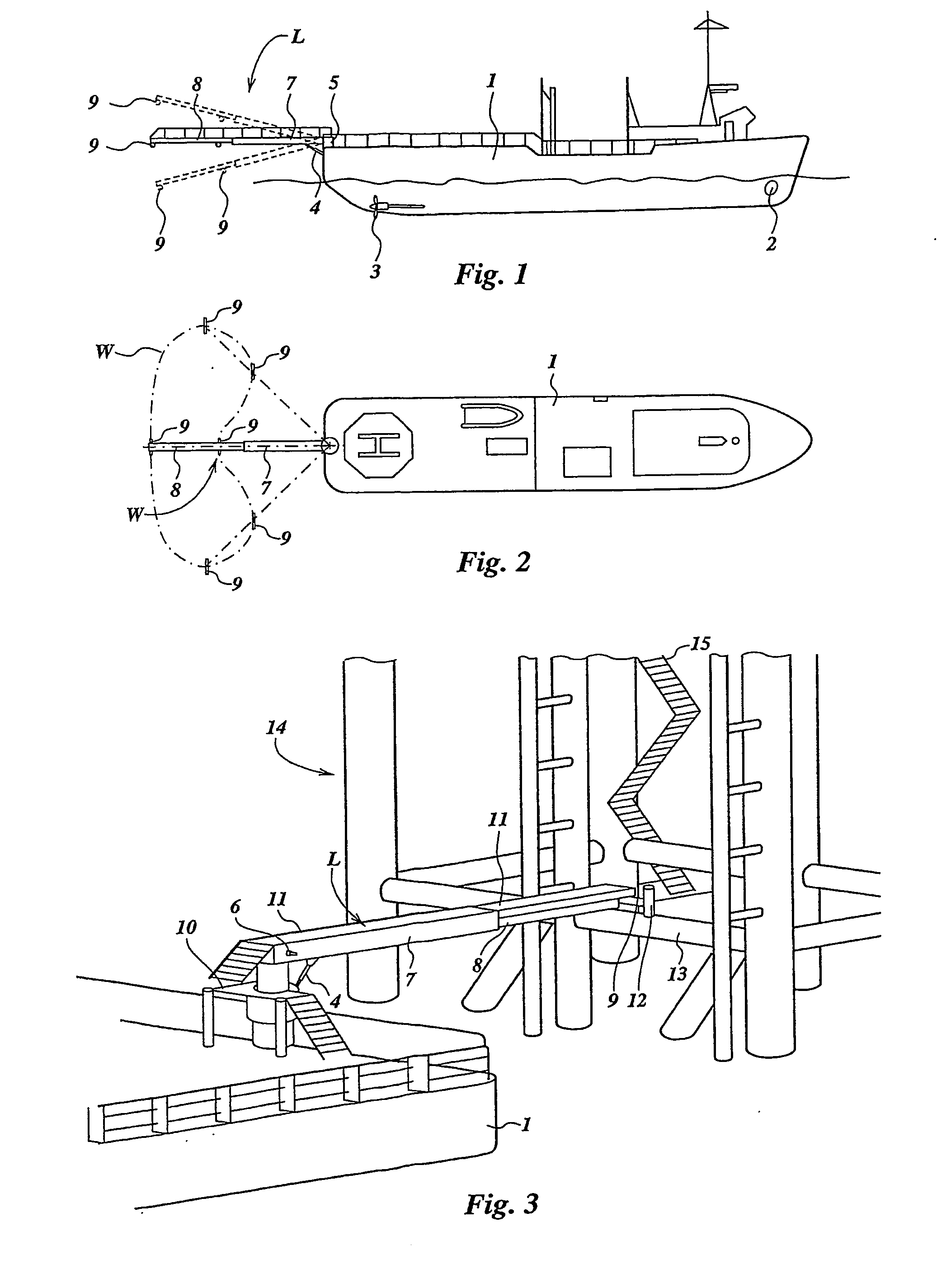 Device and Method for Coupling a Vessel to a Stationary Object