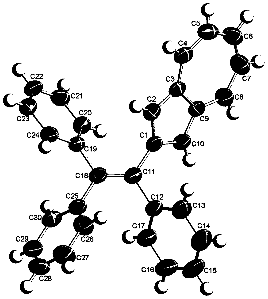 Azulene-based modified polystyrene compound and application thereof