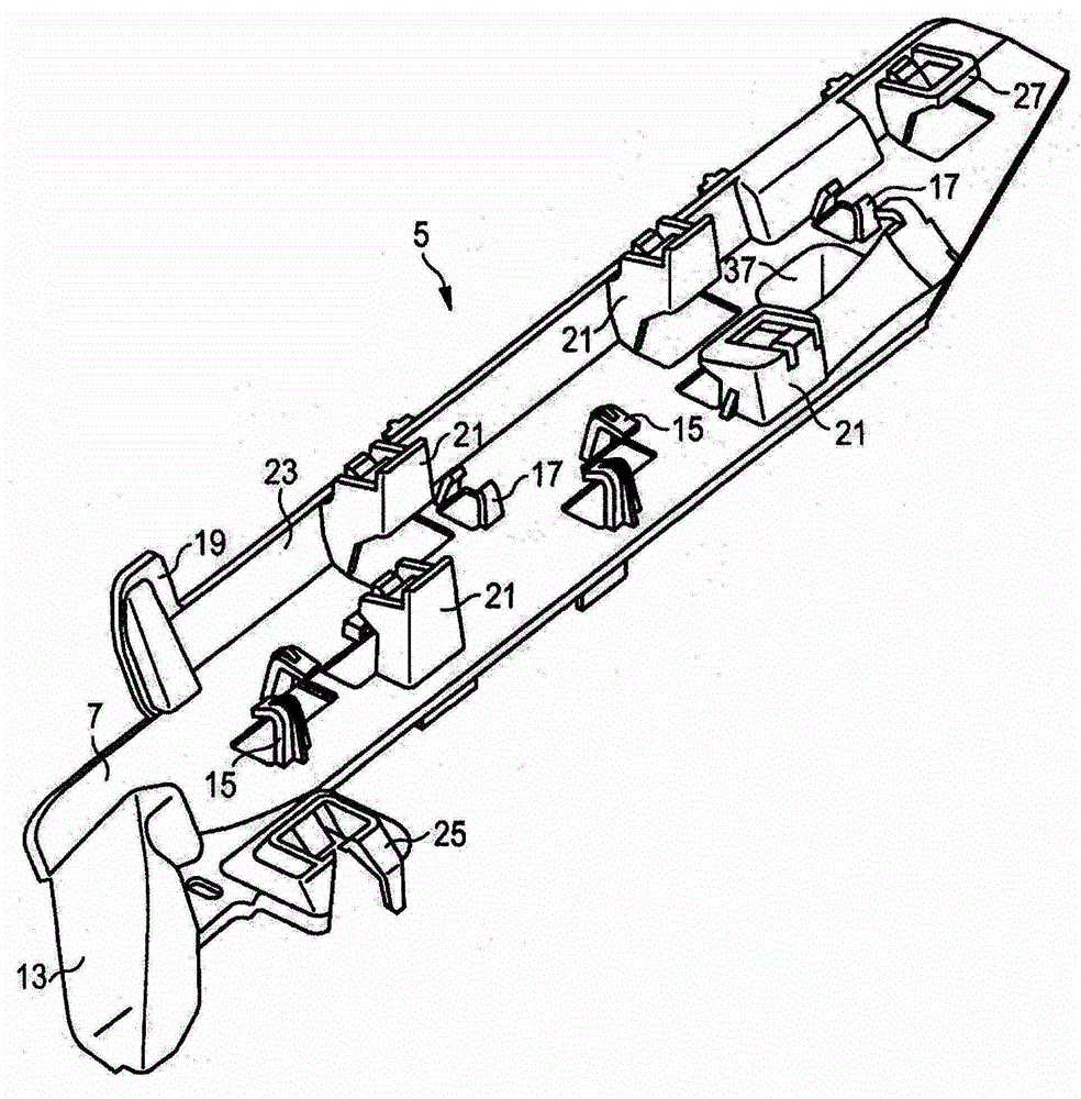 Automotive interior intermediate fixing parts