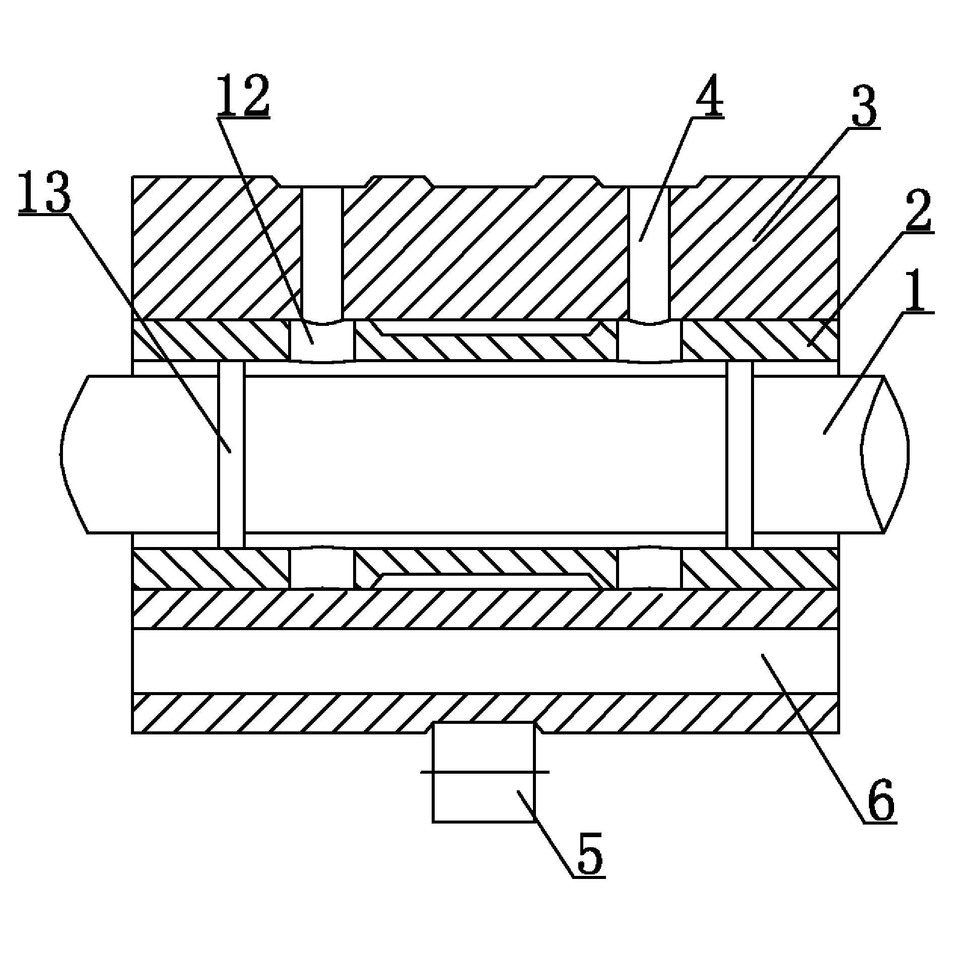 Test device of frictional characteristic of sliding bearing under middle and heavy radial load
