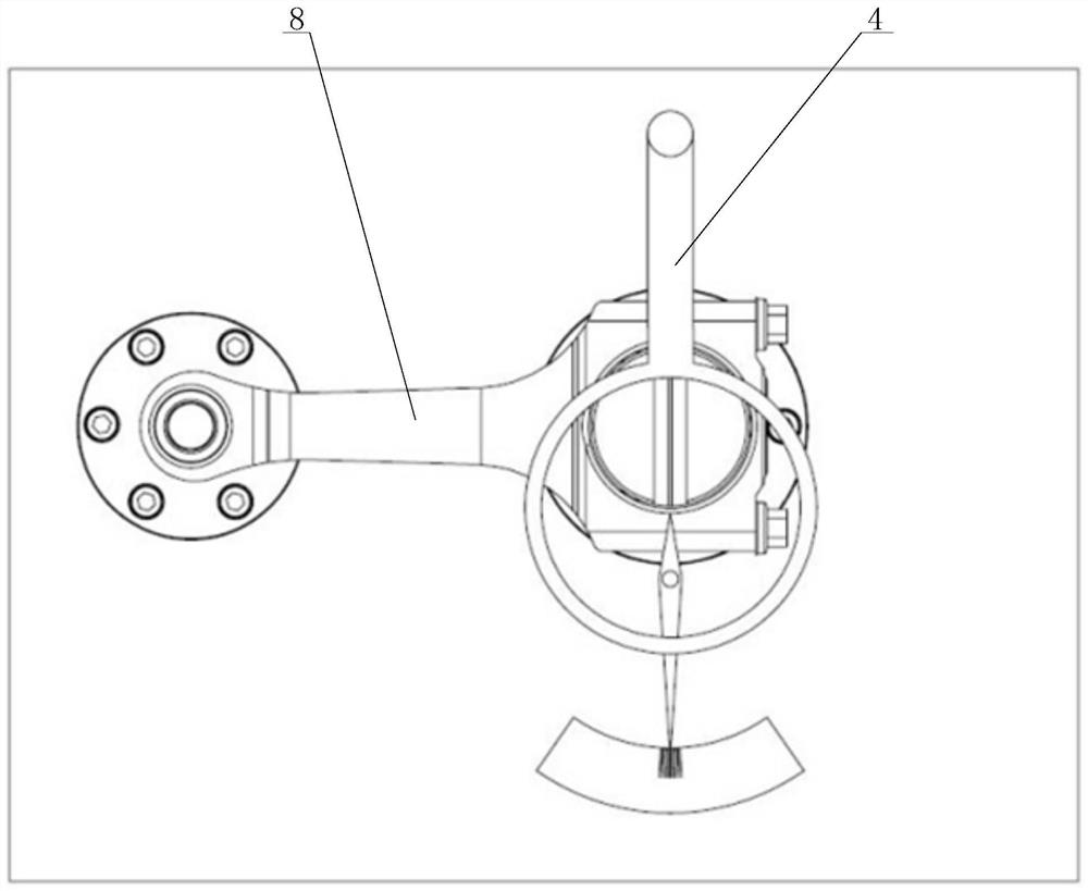 Detection tool for detecting cracking position of connecting rod