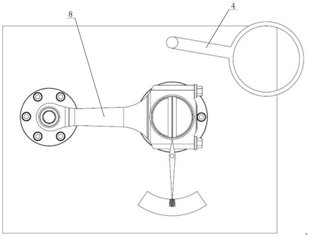 Detection tool for detecting cracking position of connecting rod