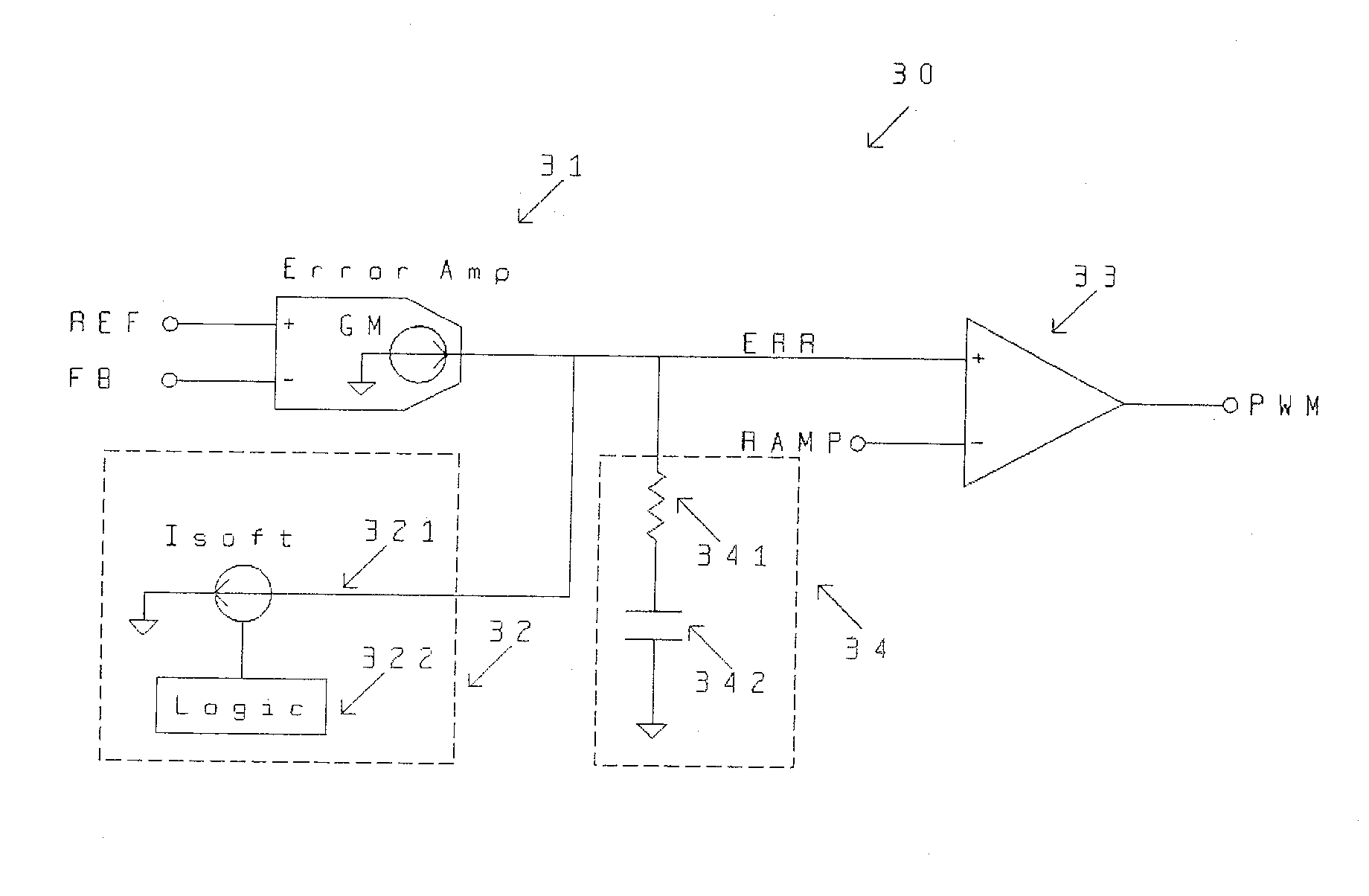 Pulse width modulation controller for switch type voltage stabilizer