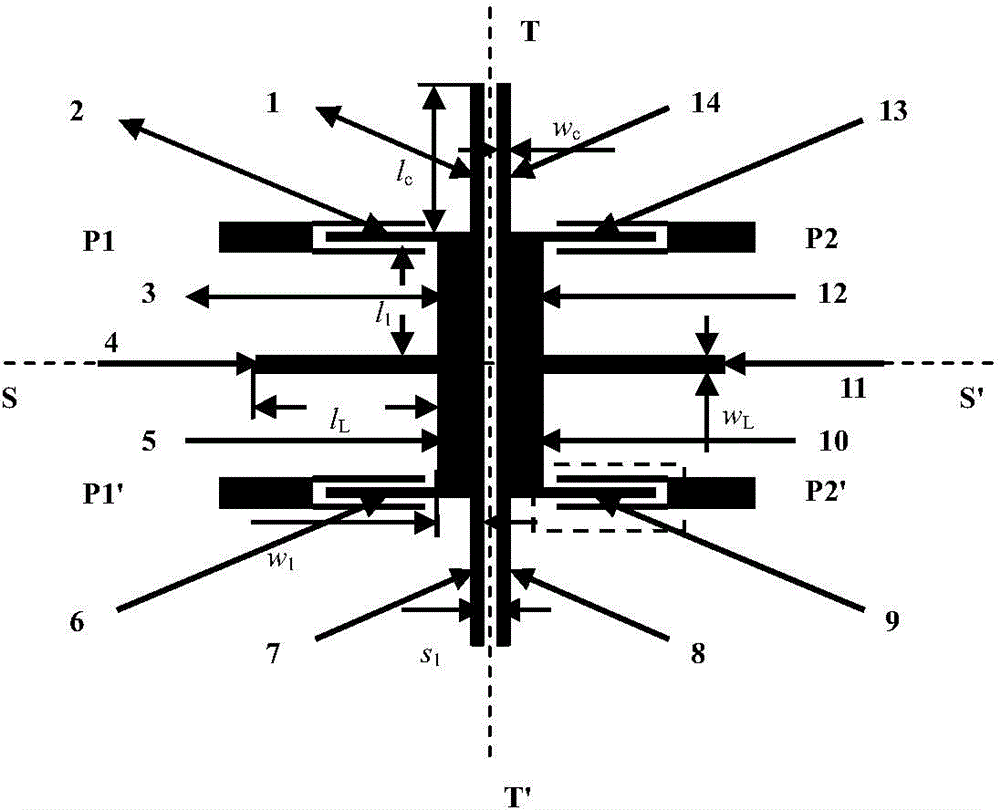 Coupling type cross-shaped resonator-based novel differential band-pass filter