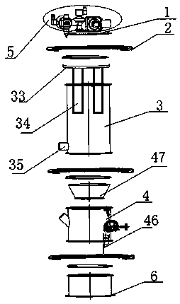 Novel powder feeding machine capable of being used by connecting negative pressure pump