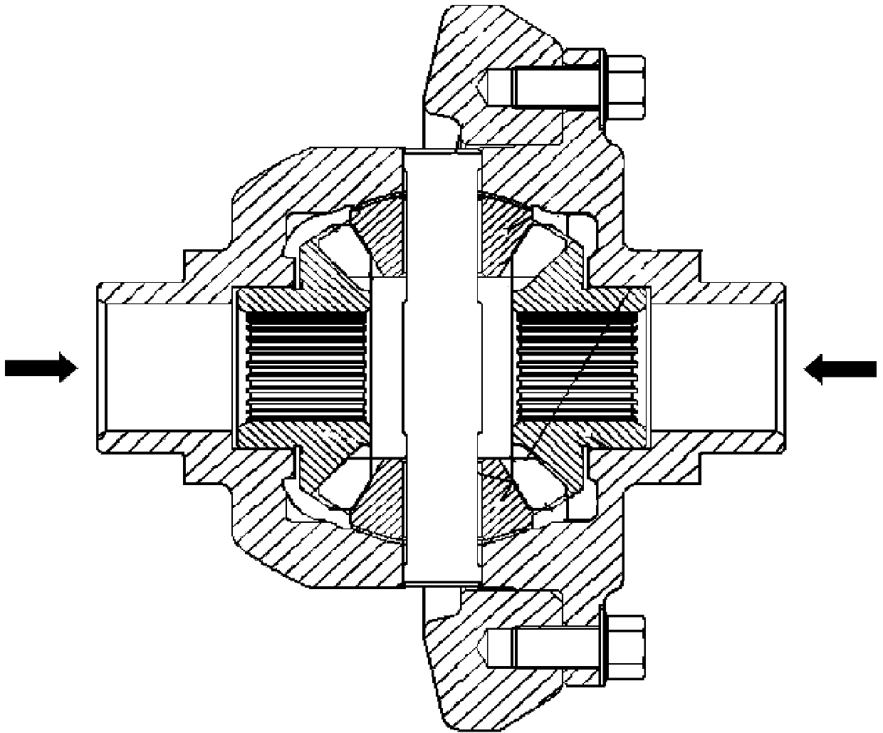 Fixing device used in transmission bench test