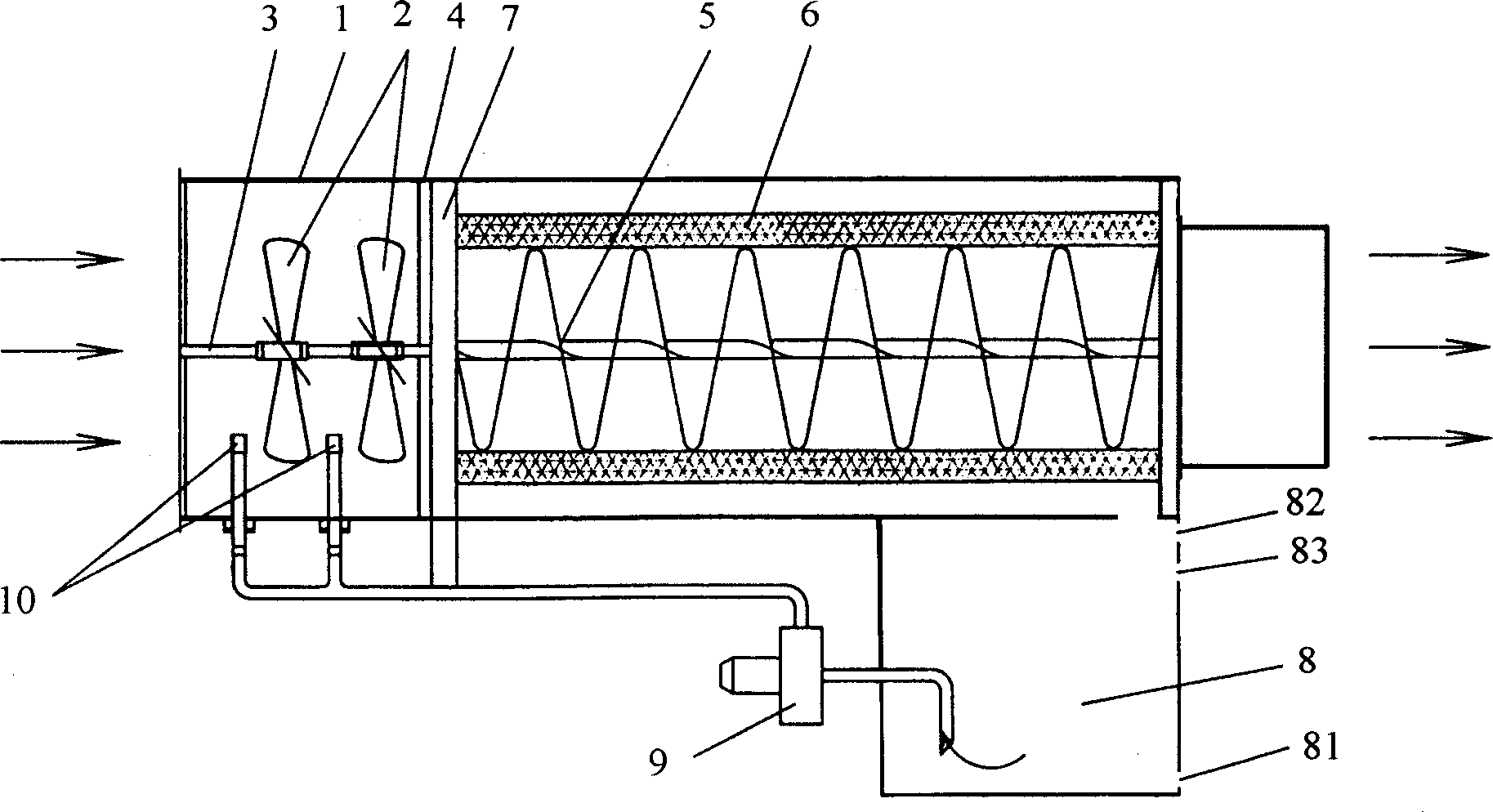 Industrial waste-gas purifier