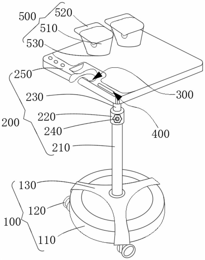 Hair dyeing bowl support and hair dyeing bowl absorbed on surface of iron product