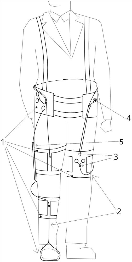 Flexible exoskeleton walking aid driven by non-external force