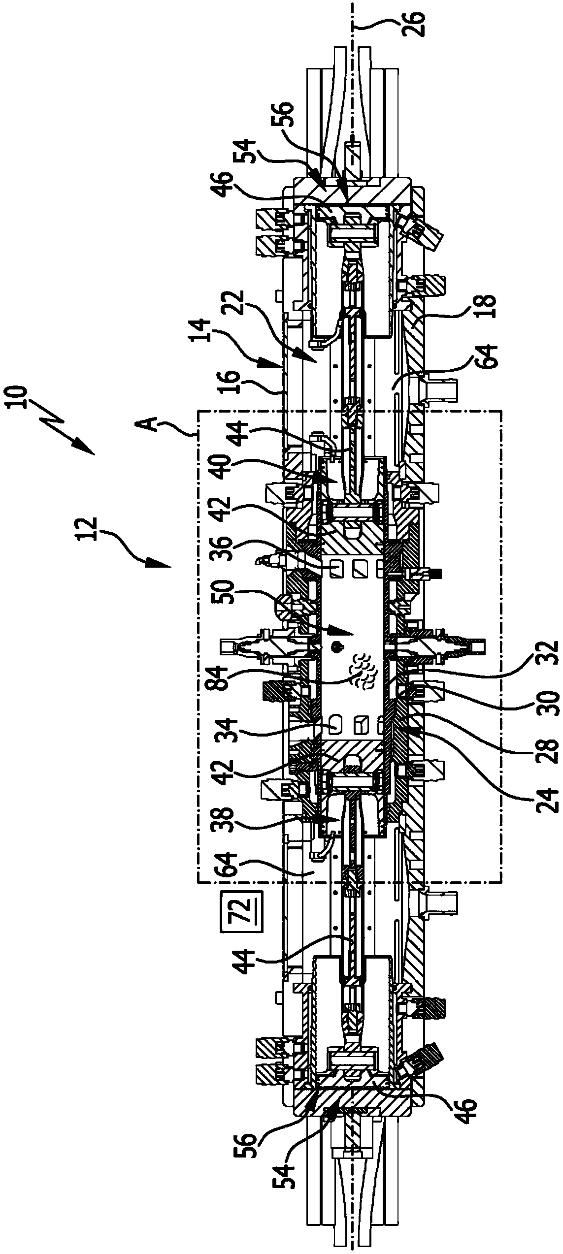 Free piston device and method for operating a free piston device