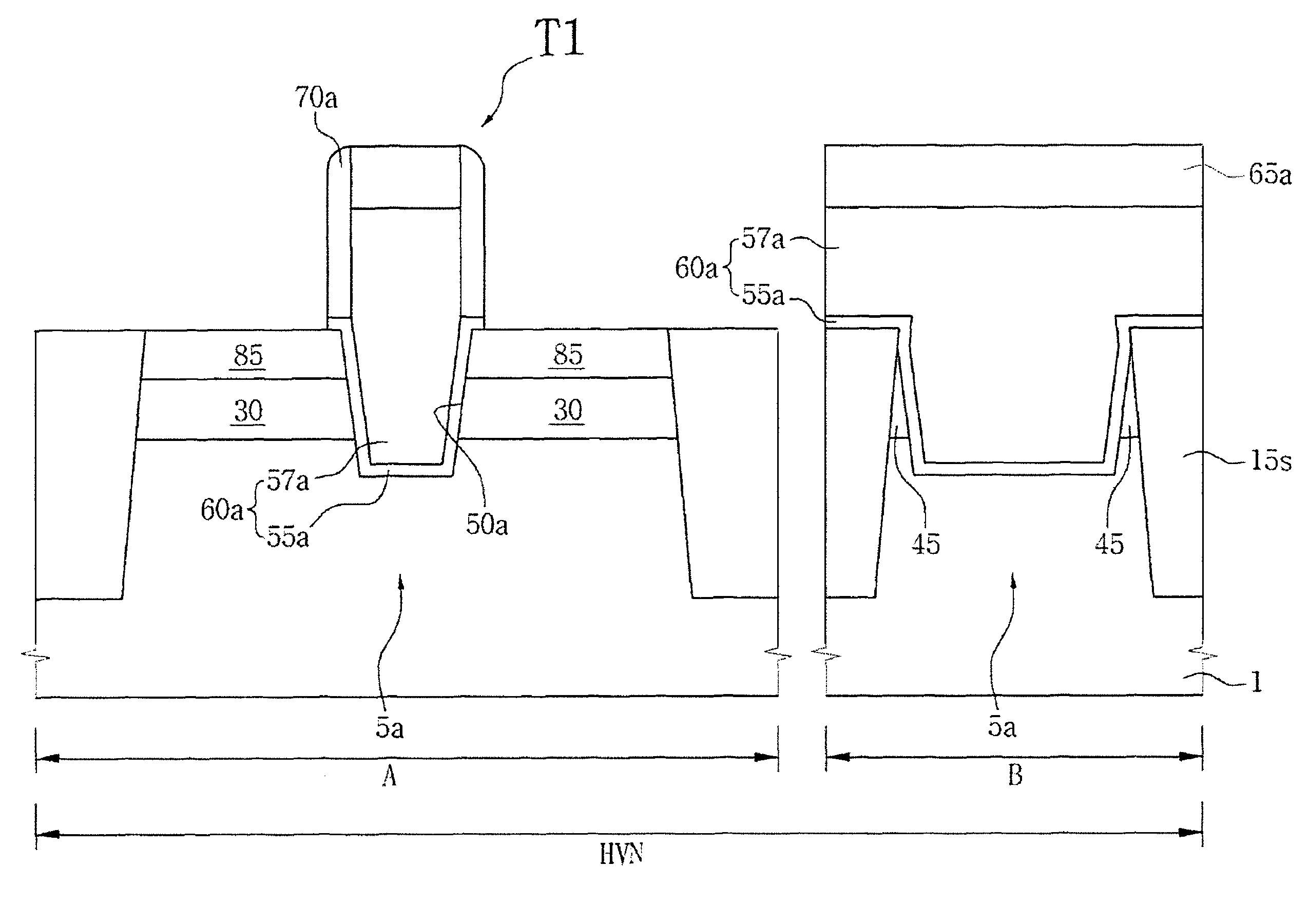 Methods of fabricating semiconductor devices and semiconductor devices including threshold voltage control regions