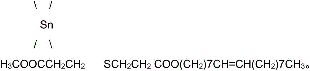 Mercaptoethyl dioleate dimethoxycarbonylethyl tin compound and preparation method thereof