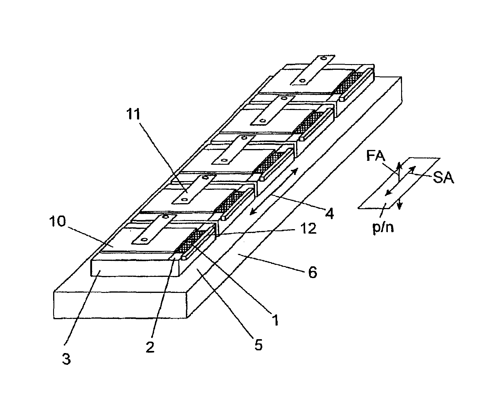 Diode laser arrangement with a plurality of diode laser arrays