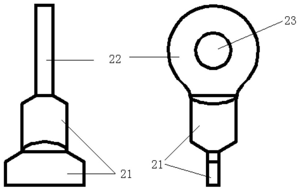 Thermal battery cable connection structure used in environment of 450 DEG C