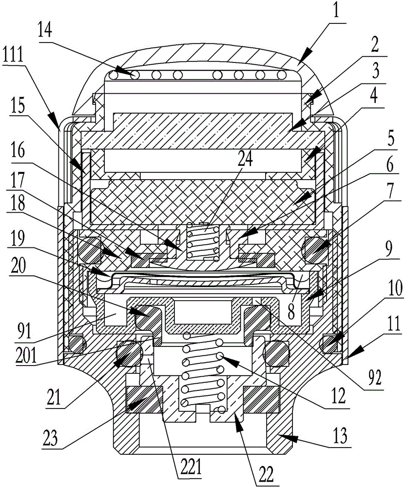 Tire pressure monitoring and alarming device