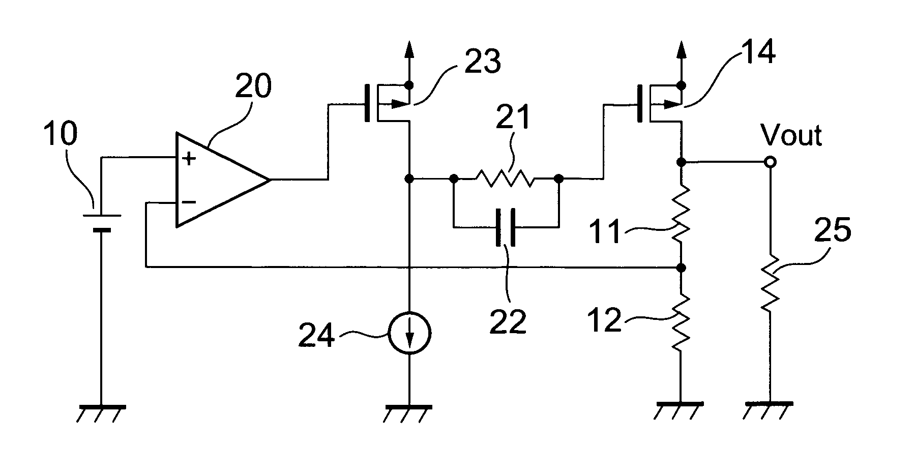 Voltage regulator with phase compensation