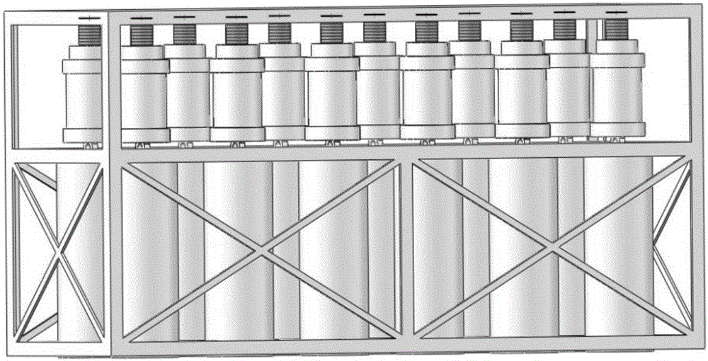 Submarine low-power power supply system with unit body structure