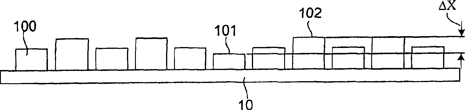Method for eliminating height difference between metal lugs on wafer and crystal grain