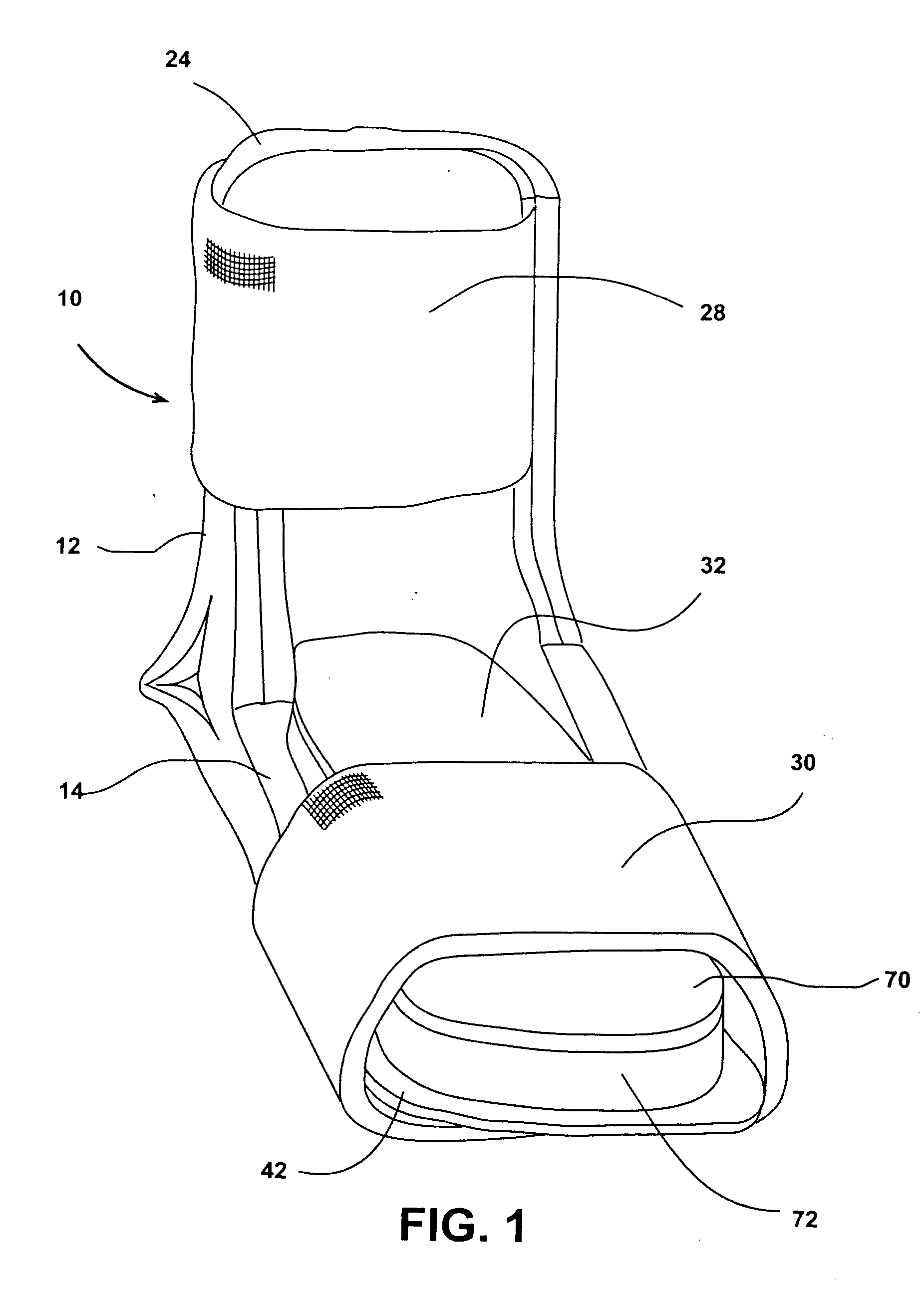 Foldable orthosis night splint with ortho-wedge