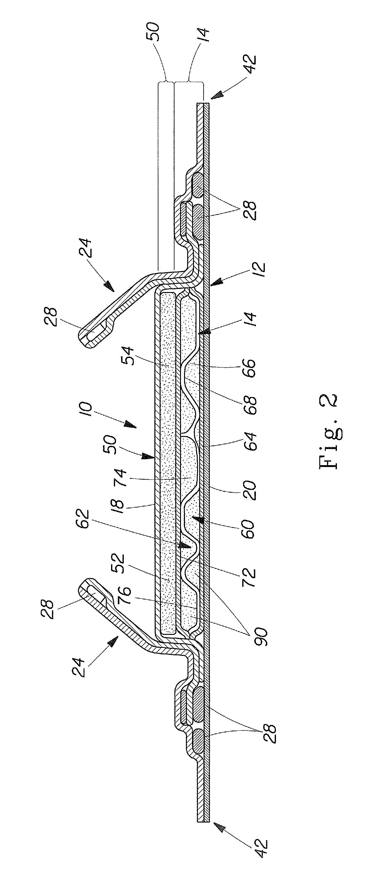 Disposable Absorbent Article With Substantially Continuously Distributed Absorbent Particulate Polymer Material And Method