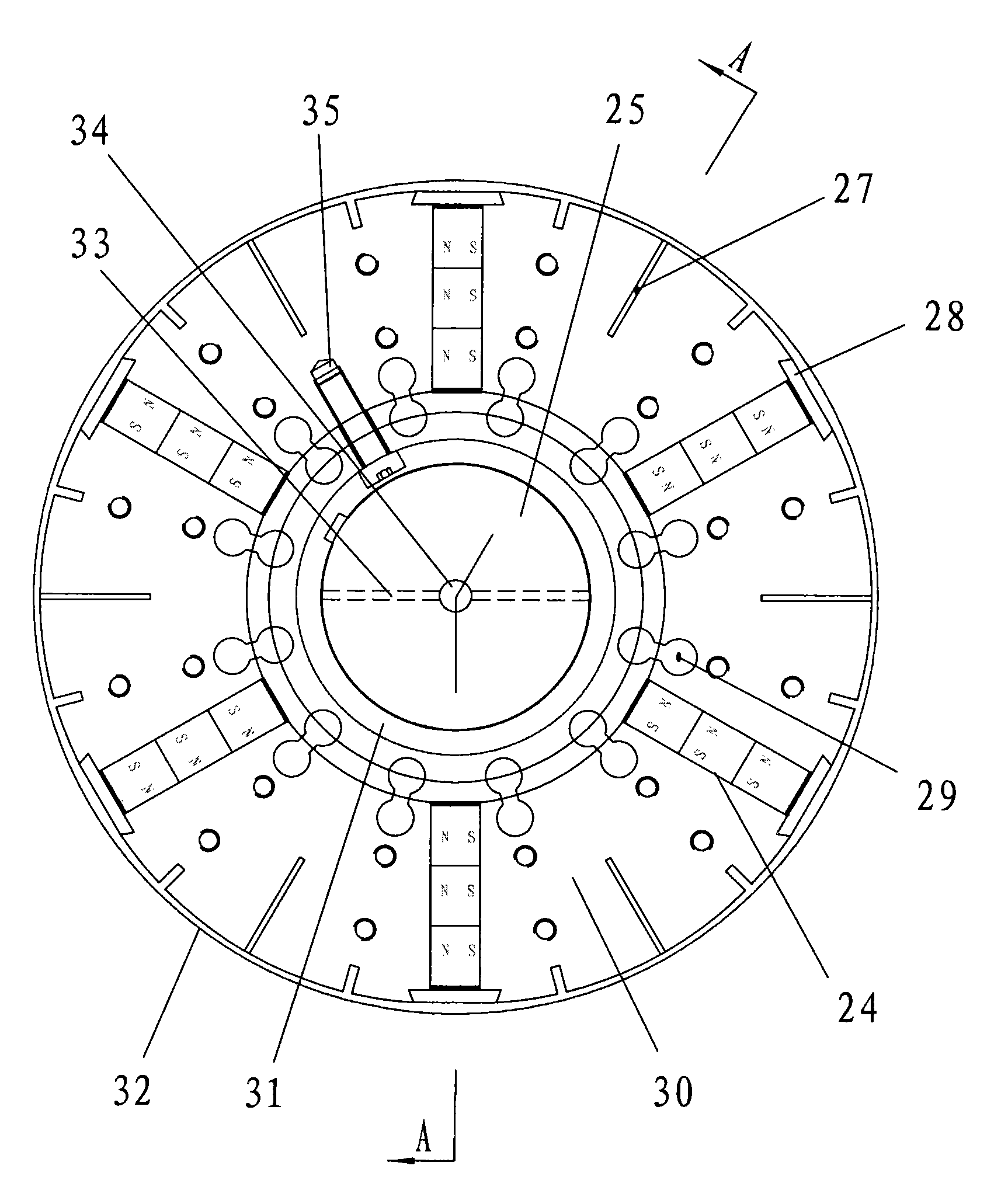Permanent magnetic synchronous motor