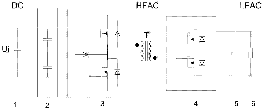 Flyback high frequency isolated three-level inverter