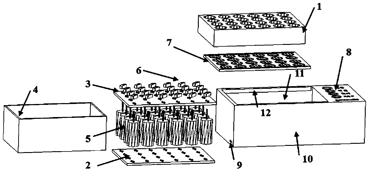 Small device for blood type detection and detection method