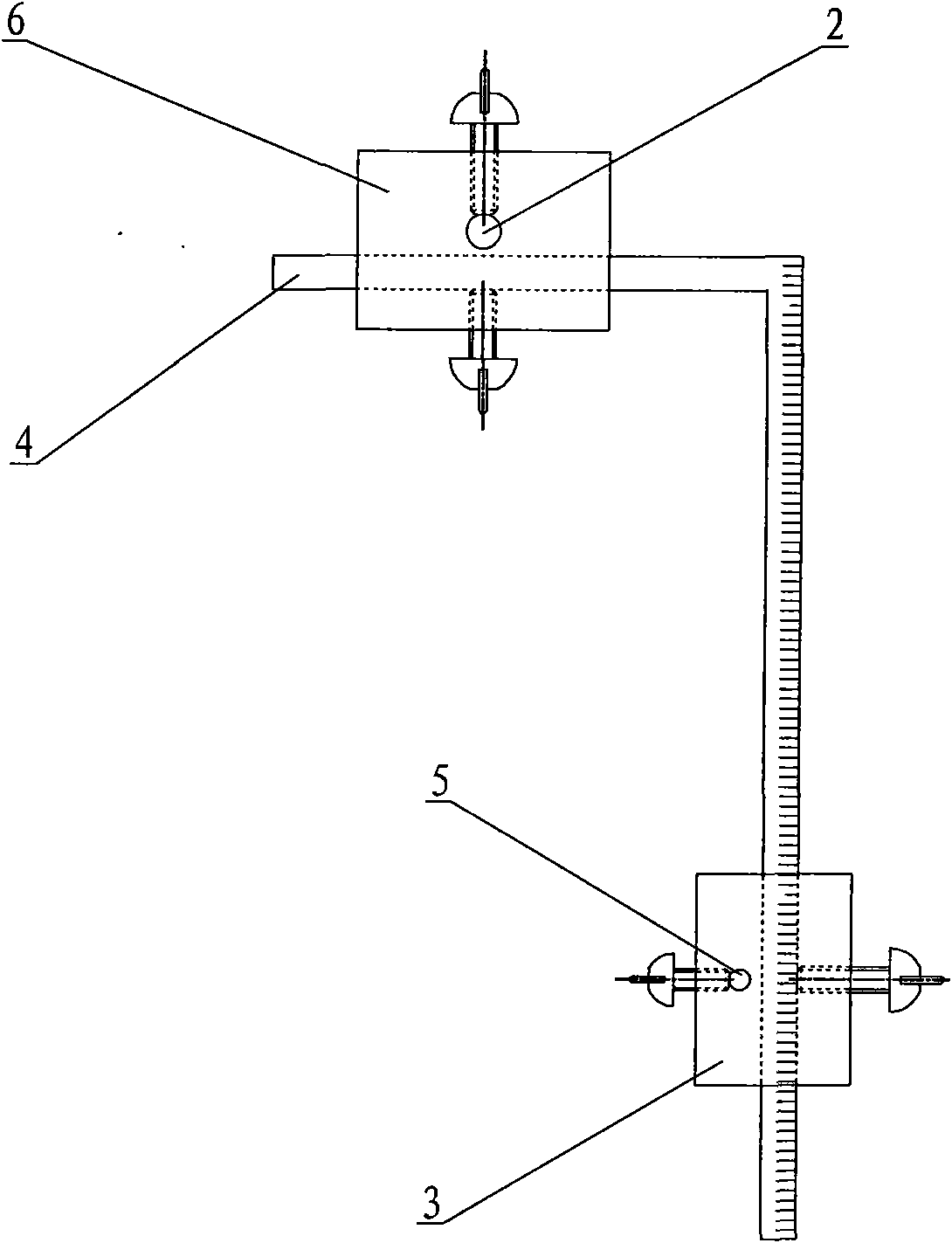 Measurer of eccentric distance of hip joint and extended limb length